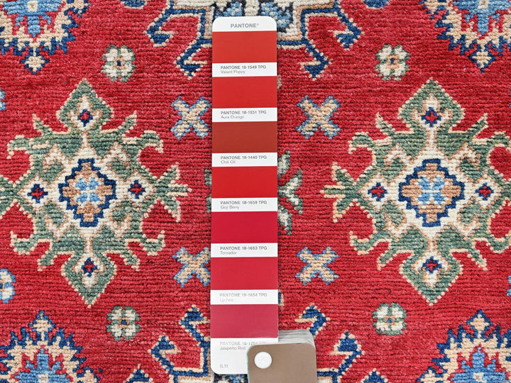 3'1" x 4'10" New Hand Knotted Red Wool Rectangle Oriental Rug - MOA102342