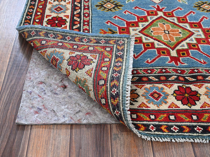 3'4" x 4'10" New Hand Knotted Blue Wool Rectangle Oriental Rug - MOA102344