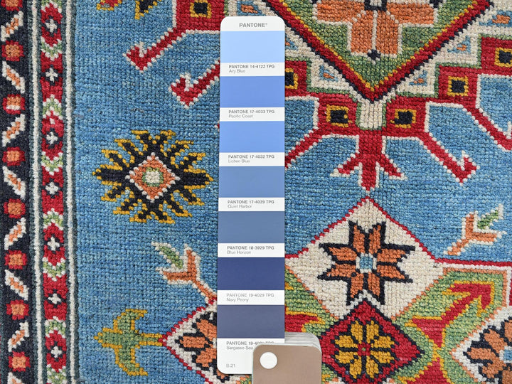 3'4" x 4'10" New Hand Knotted Blue Wool Rectangle Oriental Rug - MOA102344