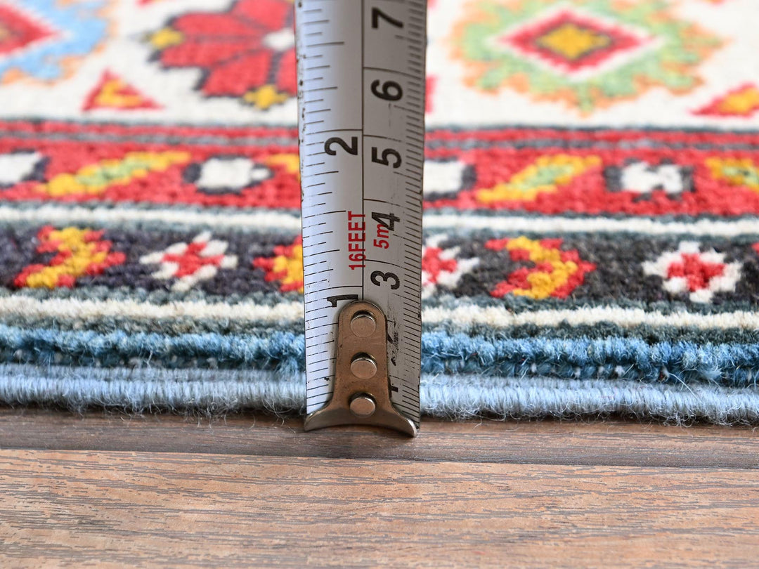 3'4" x 4'10" New Hand Knotted Blue Wool Rectangle Oriental Rug - MOA102344