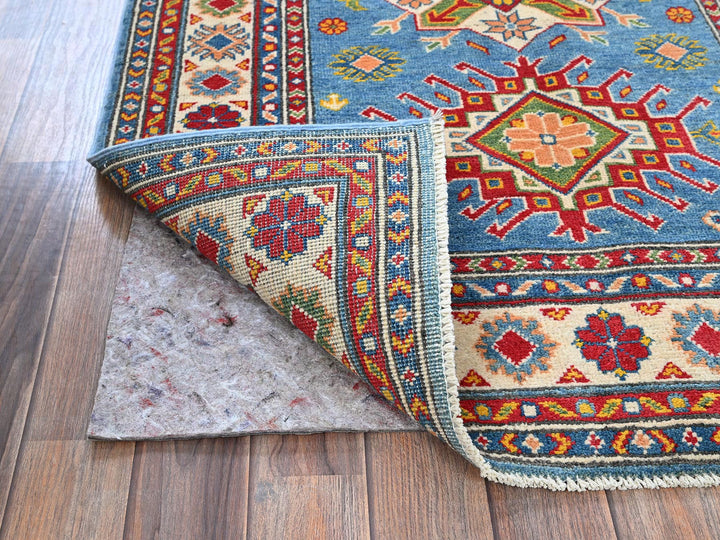 3'4" x 4'11" New Hand Knotted Blue Wool Rectangle Oriental Rug - MOA102347