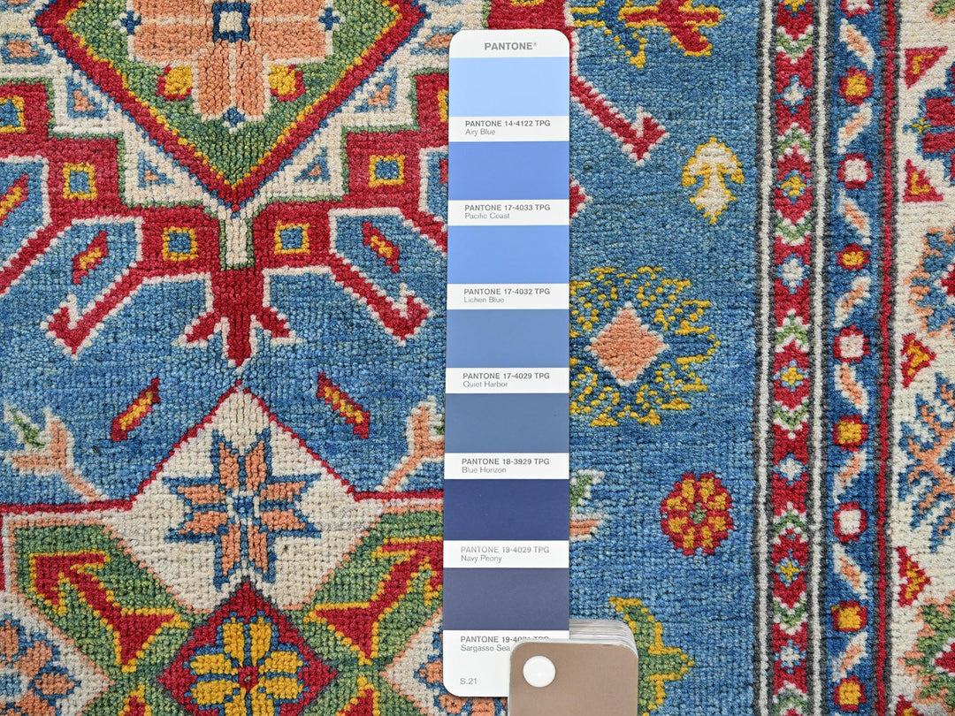 3'4" x 4'11" New Hand Knotted Blue Wool Rectangle Oriental Rug - MOA102347