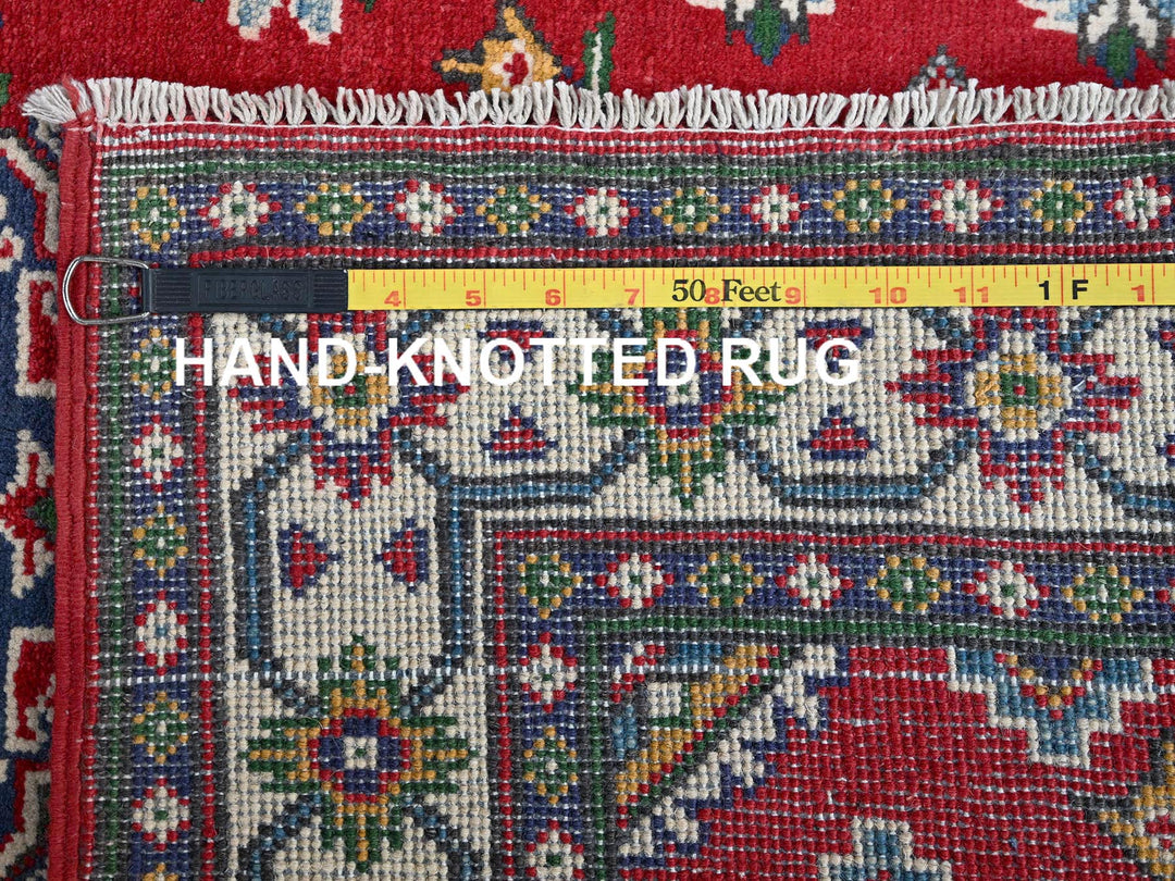 3'3" x 4'9" New Hand Knotted Red Wool Rectangle Oriental Rug - MOA102348