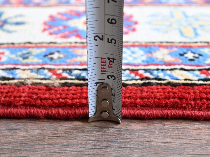 3'3" x 4'10" New Hand Knotted Red Wool Rectangle Oriental Rug - MOA102349