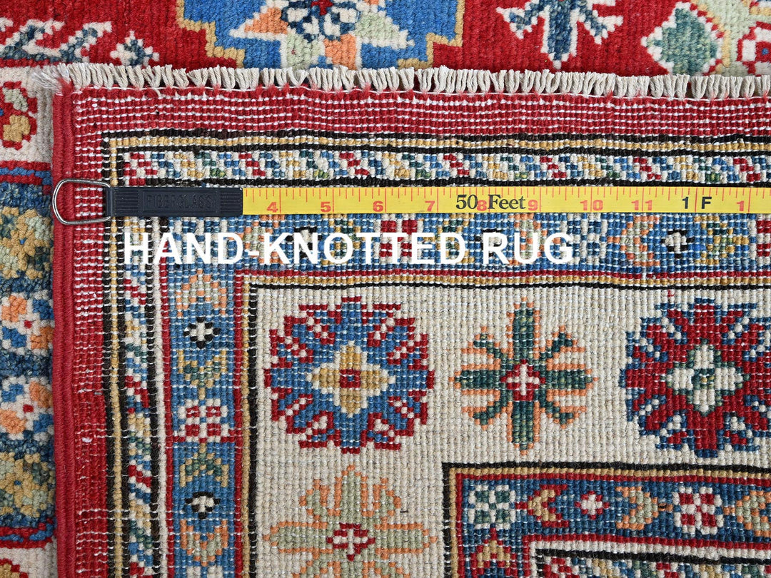3'3" x 4'10" New Hand Knotted Red Wool Rectangle Oriental Rug - MOA102349