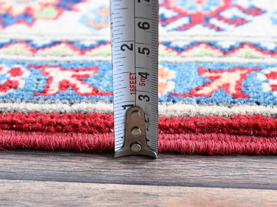 4'0" x 5'8" New Hand Knotted Red Wool Rectangle Oriental Rug - MOA102354