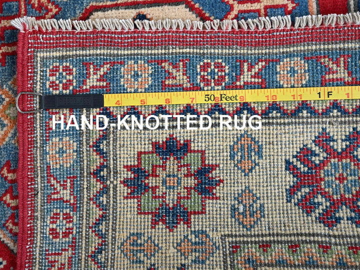 4'0" x 5'8" New Hand Knotted Red Wool Rectangle Oriental Rug - MOA102354