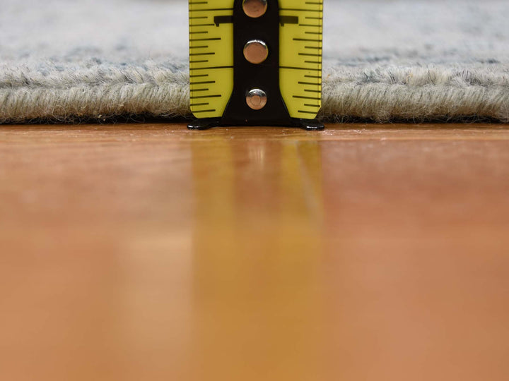 2'5" x 9'10" New Hand Loomed Grey Wool & Silk Runner Oriental Rug - MOA10245569