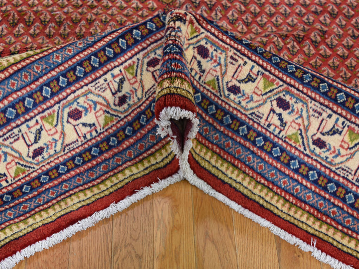 6'7" x 10'2" New Hand Knotted Red Wool Rectangle Oriental Rug - MOA10247424