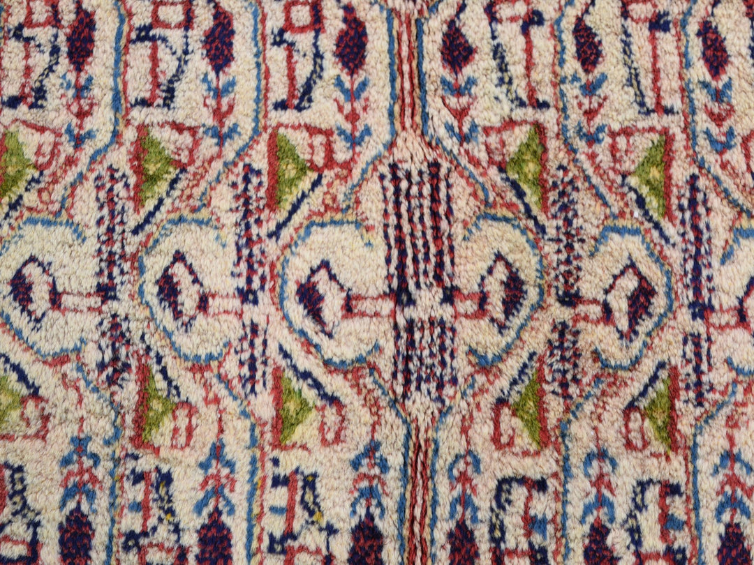 6'7" x 10'2" New Hand Knotted Red Wool Rectangle Oriental Rug - MOA10247424