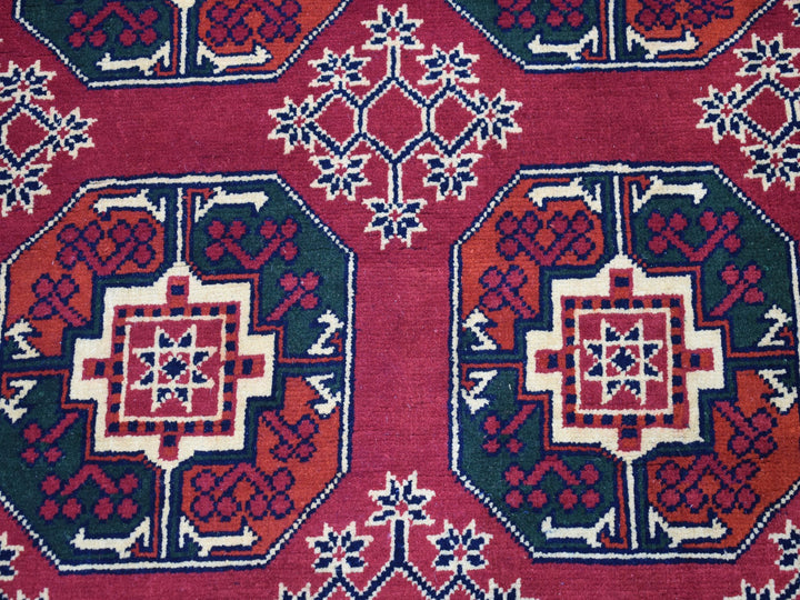 3'3" x 5'3" New Hand Knotted Red Wool Rectangle Oriental Rug - MOA10250440