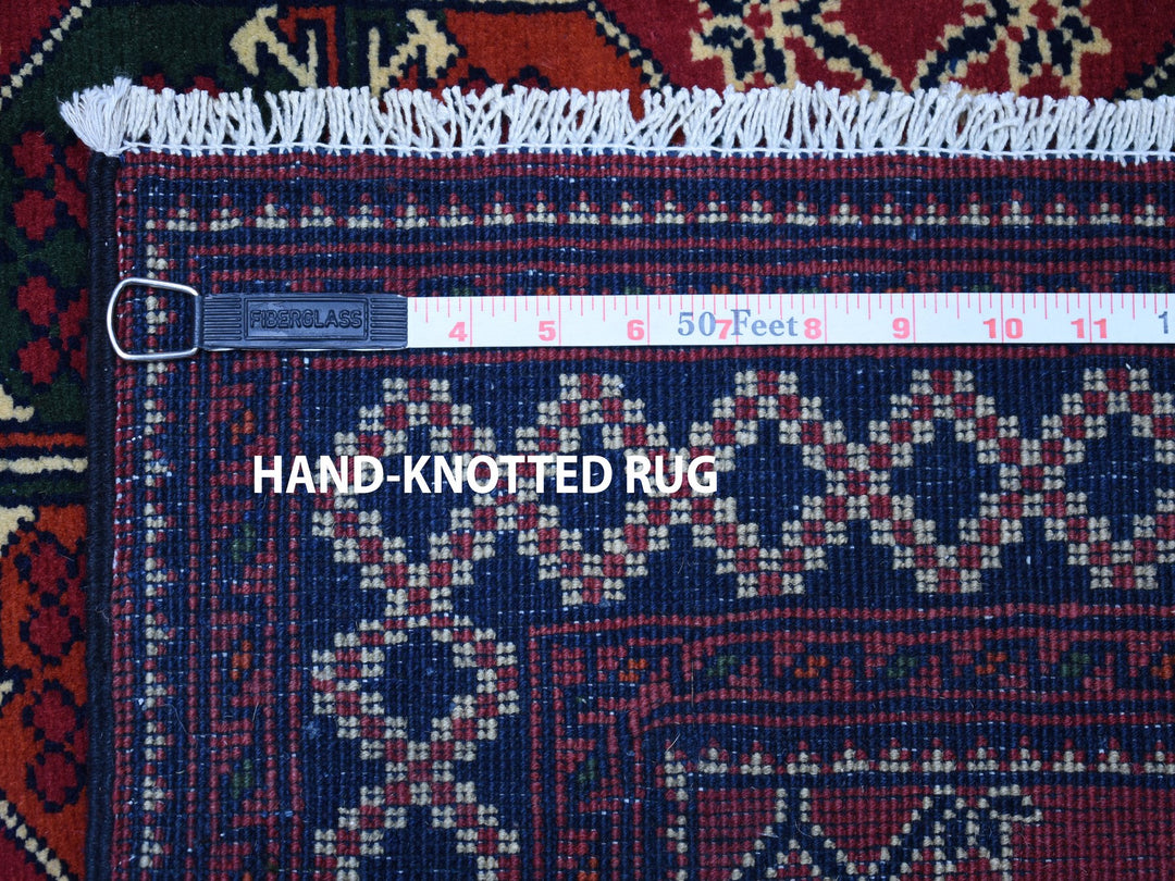 3'3" x 5'3" New Hand Knotted Red Wool Rectangle Oriental Rug - MOA10250440