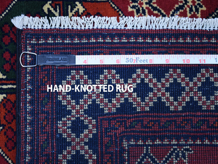 3'3" x 5'3" New Hand Knotted Red Wool Rectangle Oriental Rug - MOA10250440