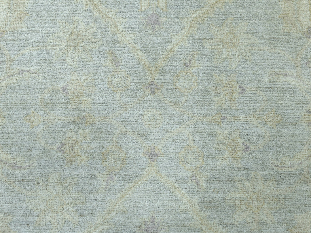 2'7" x 9'9" New Hand Knotted Grey Wool Runner Oriental Rug - MOA10251003