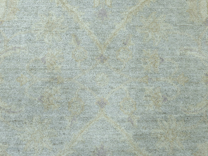 2'7" x 9'9" New Hand Knotted Grey Wool Runner Oriental Rug - MOA10251003