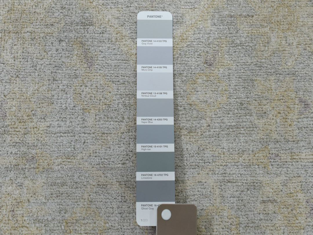 2'7" x 9'9" New Hand Knotted Grey Wool Runner Oriental Rug - MOA10251003