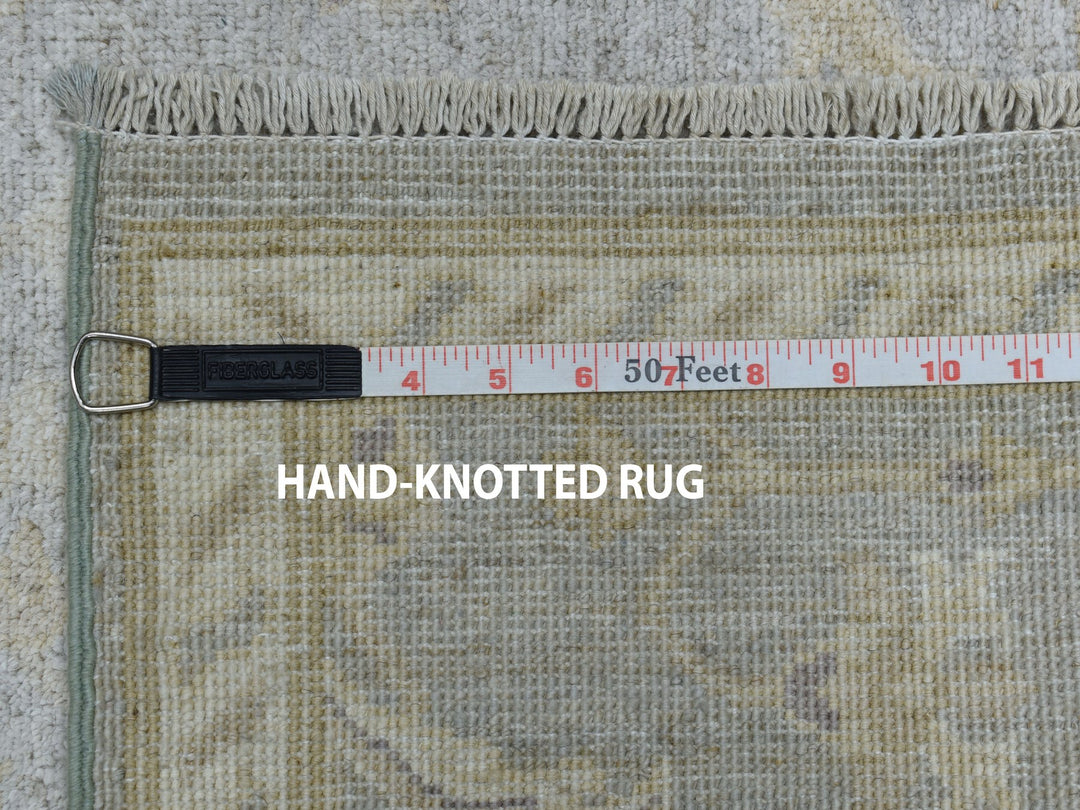 2'7" x 9'9" New Hand Knotted Grey Wool Runner Oriental Rug - MOA10251003