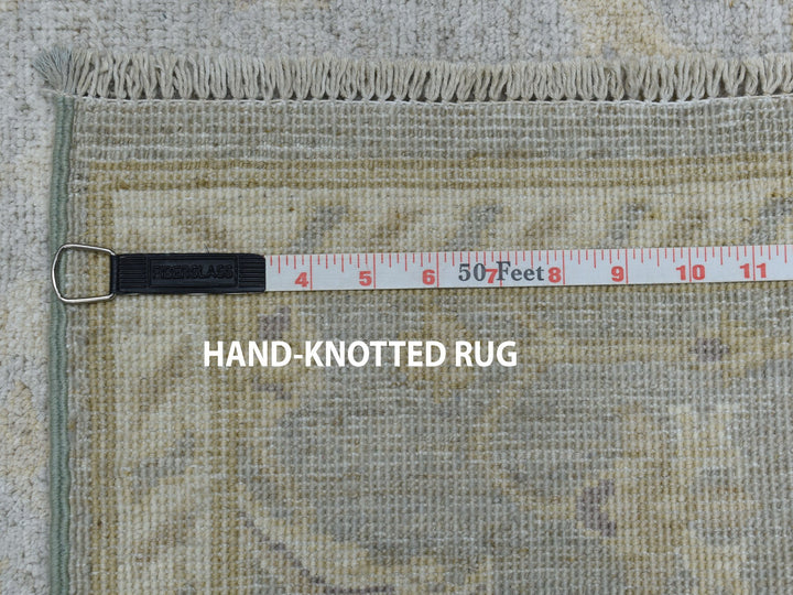 2'7" x 9'9" New Hand Knotted Grey Wool Runner Oriental Rug - MOA10251003