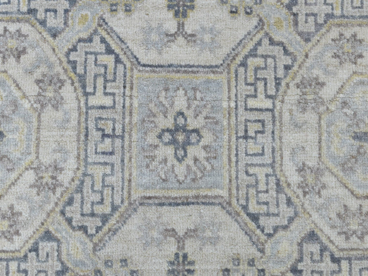 2'9" x 9'2" New Hand Knotted Grey Wool Runner Oriental Rug - MOA10251126