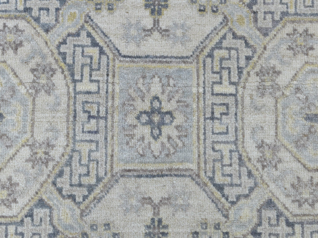 2'9" x 9'2" New Hand Knotted Grey Wool Runner Oriental Rug - MOA10251126