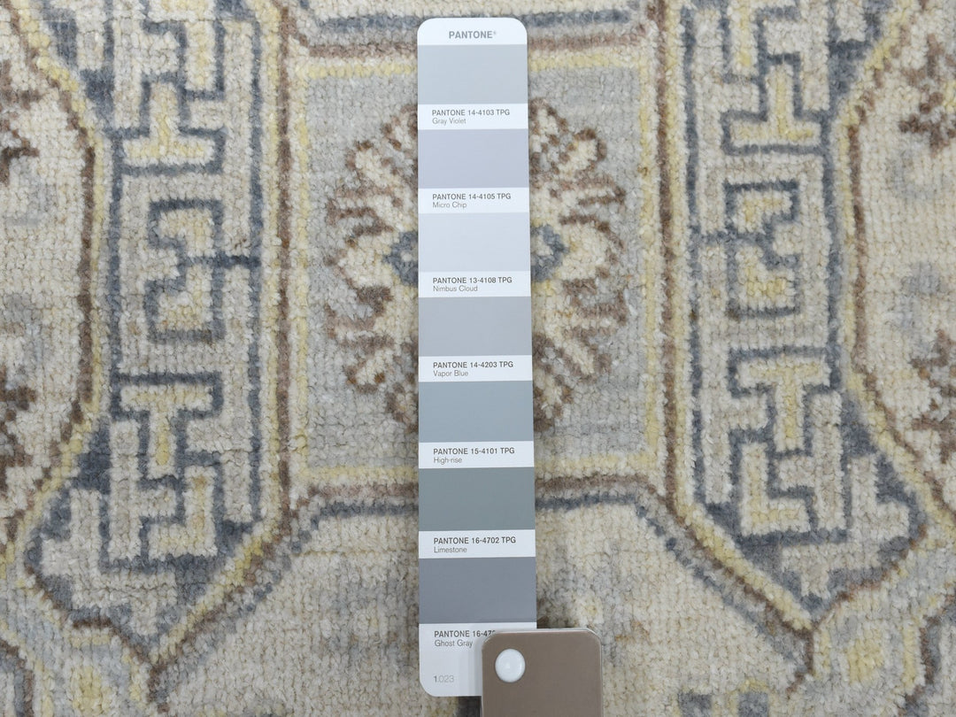 2'9" x 9'2" New Hand Knotted Grey Wool Runner Oriental Rug - MOA10251126