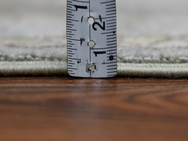 2'9" x 9'2" New Hand Knotted Grey Wool Runner Oriental Rug - MOA10251126