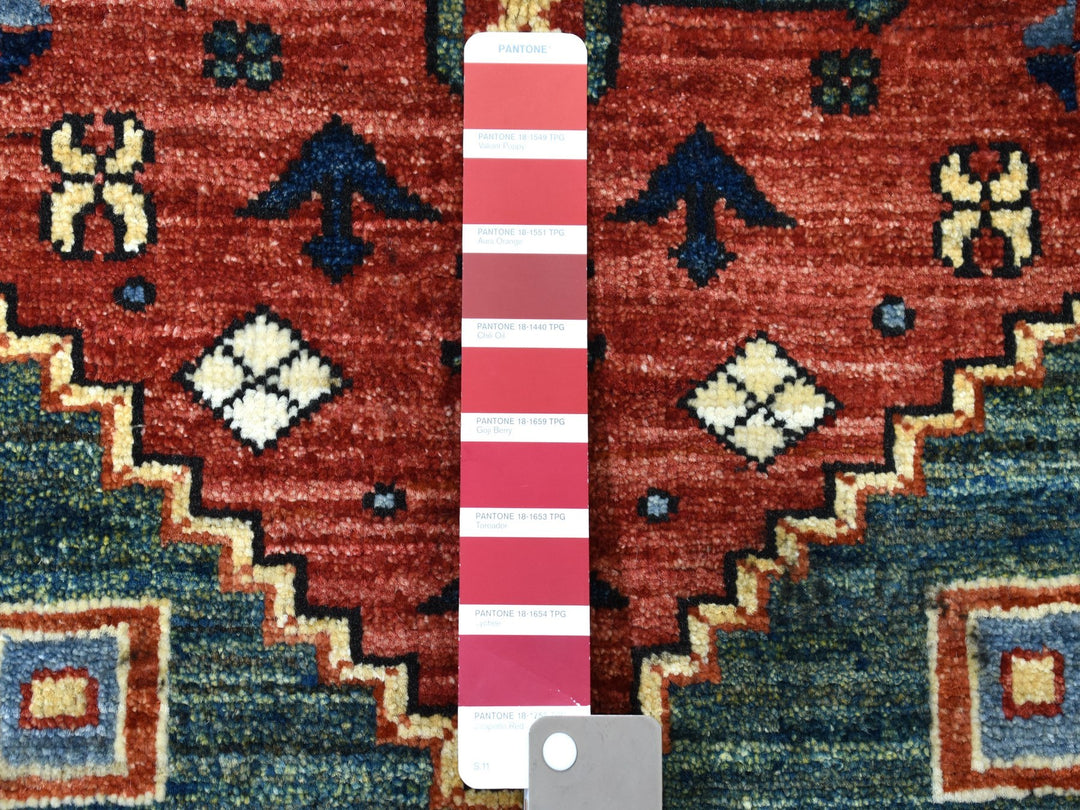 3'5" x 4'9" New Hand Knotted Red Wool Rectangle Oriental Rug - MOA10251301