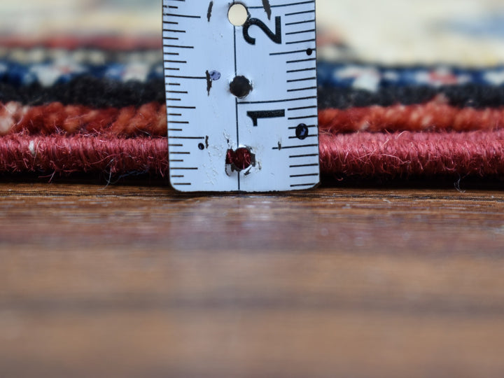 3'5" x 4'9" New Hand Knotted Red Wool Rectangle Oriental Rug - MOA10251301