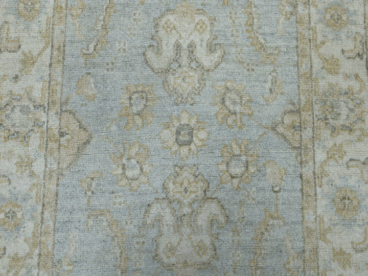 2'7" x 9'9" New Hand Knotted Grey Wool Runner Oriental Rug - MOA10251642