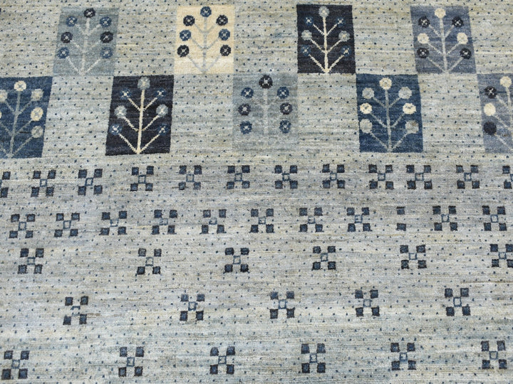 5'10" x 8'6" New Hand Knotted Blue Wool Rectangle Oriental Rug - MOA10251656