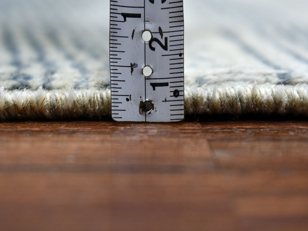 5'10" x 8'6" New Hand Knotted Blue Wool Rectangle Oriental Rug - MOA10251656