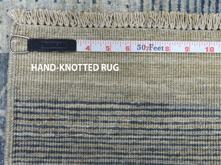 5'10" x 8'6" New Hand Knotted Blue Wool Rectangle Oriental Rug - MOA10251656