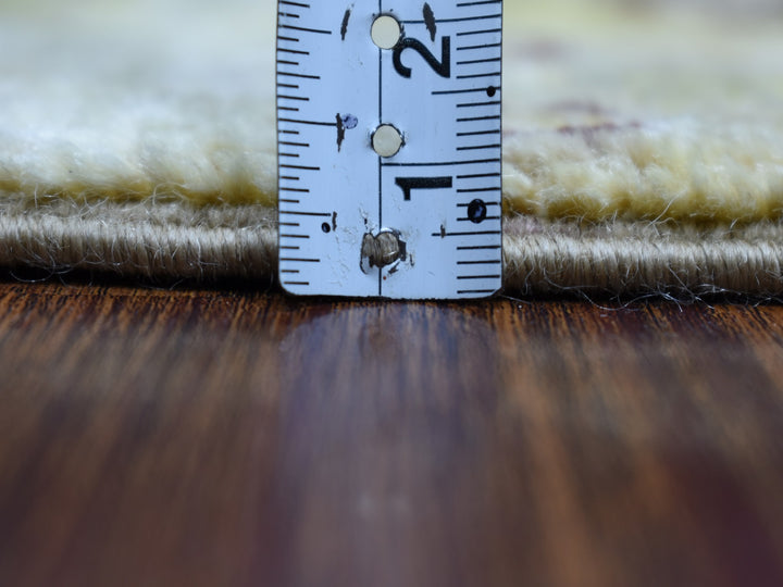 2'8" x 3'9" New Hand Knotted Yellow Wool Rectangle Oriental Rug - MOA10251823