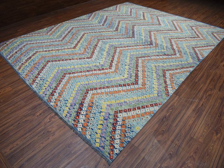 10'2" x 13'4" New Hand Woven Multicolored Wool Rectangle Oriental Rug - MOA10252090