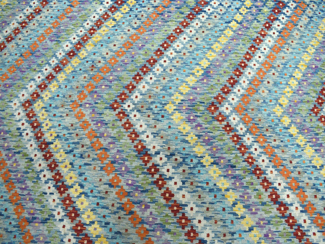 10'2" x 13'4" New Hand Woven Multicolored Wool Rectangle Oriental Rug - MOA10252090