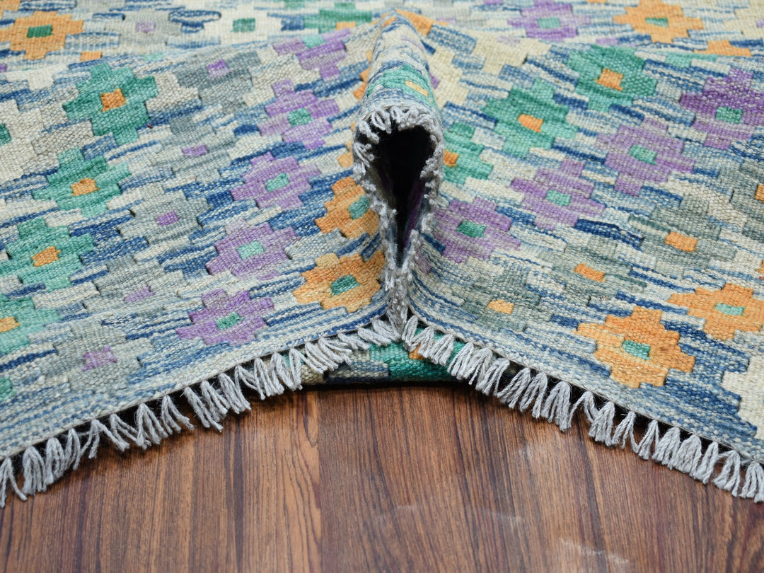 9'0" x 12'2" New Hand Woven Multicolored Wool Rectangle Oriental Rug - MOA10252199