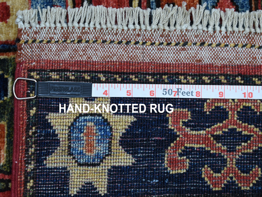 4'0" x 10'2" New Hand Knotted Red Wool Runner Oriental Rug - MOA10253126