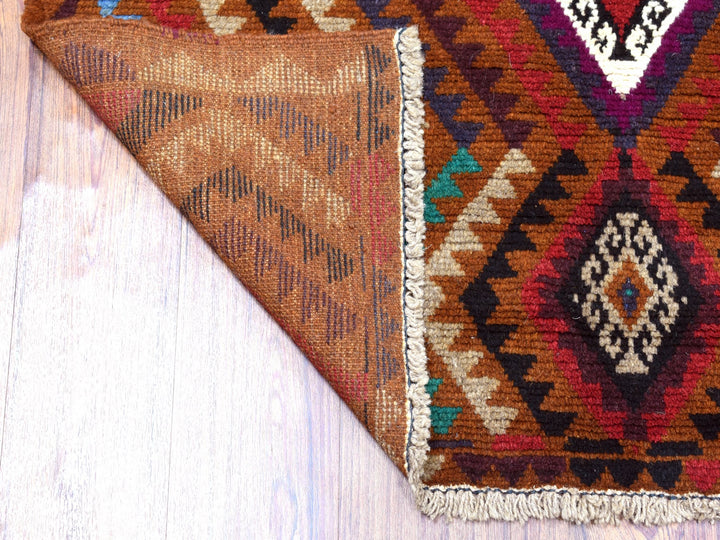 3'7" x 6'1" New Hand Knotted Multicolored Wool Rectangle Oriental Rug - MOA10253141