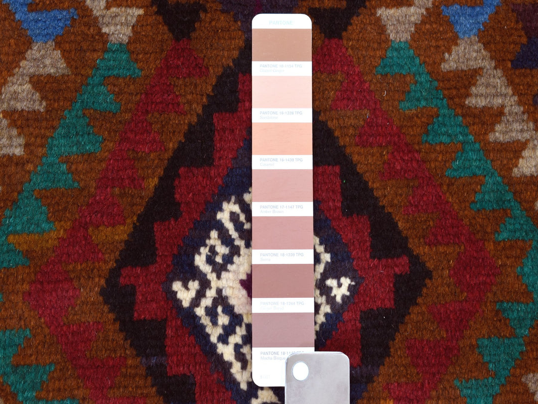 3'7" x 6'1" New Hand Knotted Multicolored Wool Rectangle Oriental Rug - MOA10253141