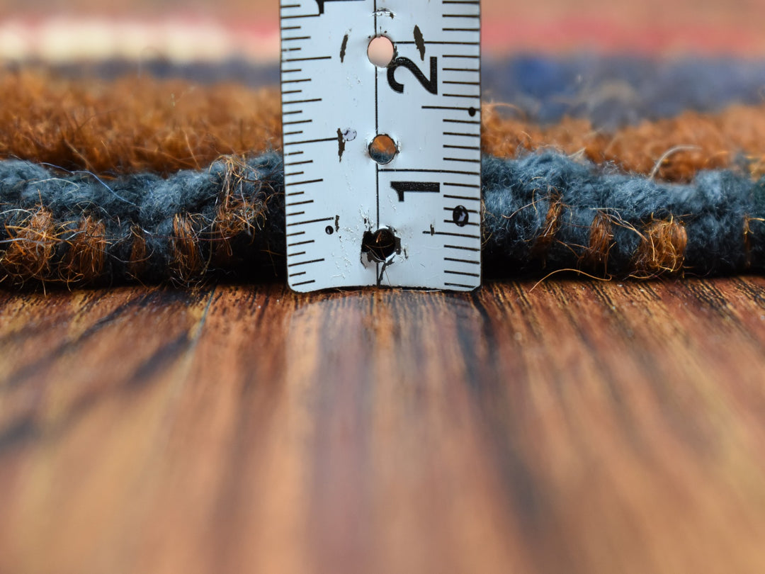 3'7" x 6'1" New Hand Knotted Multicolored Wool Rectangle Oriental Rug - MOA10253141