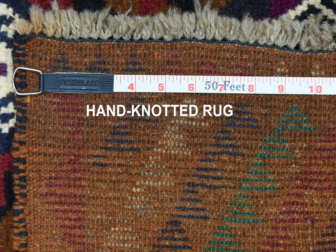 3'7" x 6'1" New Hand Knotted Multicolored Wool Rectangle Oriental Rug - MOA10253141