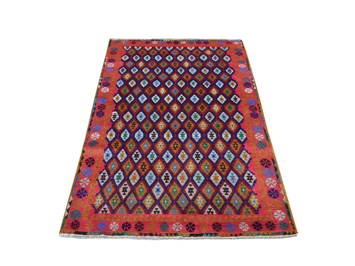 4'0" x 6'1" New Hand Knotted Multicolored Wool Rectangle Oriental Rug - MOA10253142