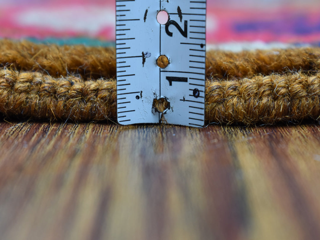 4'0" x 6'1" New Hand Knotted Multicolored Wool Rectangle Oriental Rug - MOA10253142