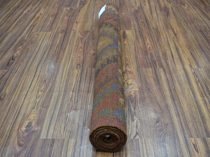 3'9" x 6'0" New Hand Knotted Multicolored Wool Rectangle Oriental Rug - MOA10253143