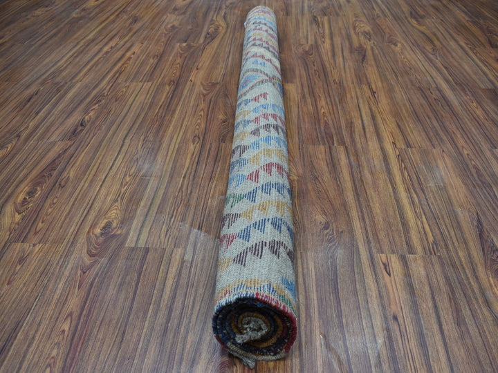 5'8" x 7'6" New Hand Knotted Grey Wool Rectangle Oriental Rug - MOA10253149