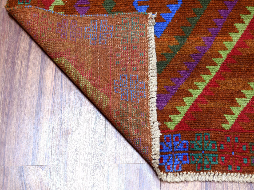 6'1" x 7'8" New Hand Knotted Multicolored Wool Rectangle Oriental Rug - MOA10253150