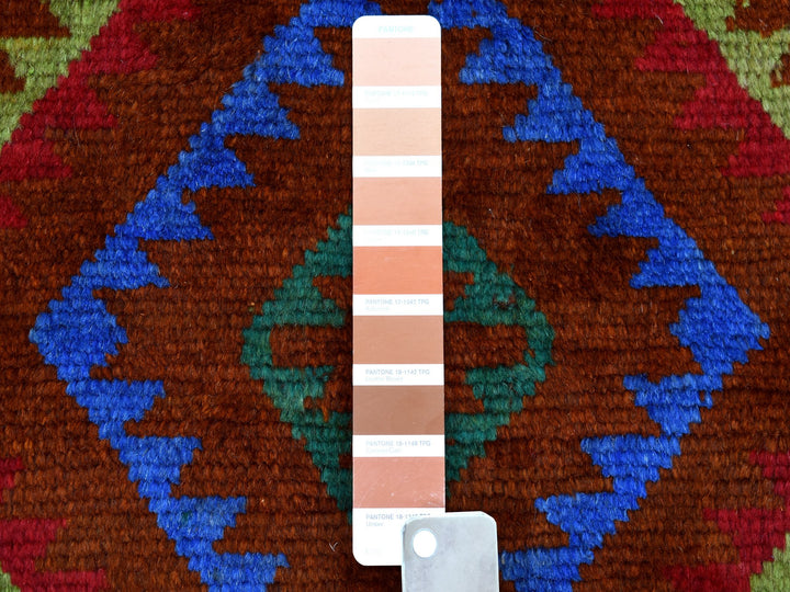 6'1" x 7'8" New Hand Knotted Multicolored Wool Rectangle Oriental Rug - MOA10253150