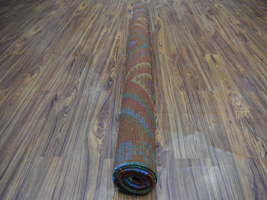 6'1" x 7'8" New Hand Knotted Multicolored Wool Rectangle Oriental Rug - MOA10253150