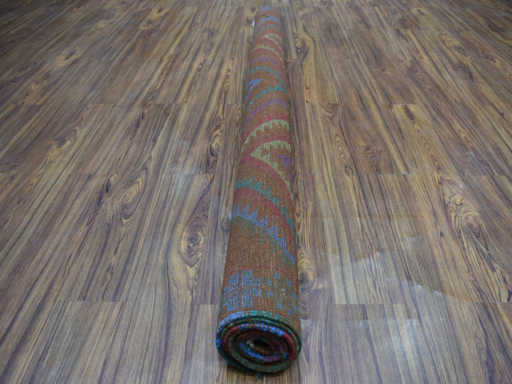 6'1" x 7'8" New Hand Knotted Multicolored Wool Rectangle Oriental Rug - MOA10253150