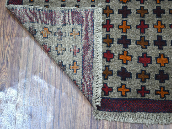 4'0" x 5'8" New Hand Knotted Grey Wool Rectangle Oriental Rug - MOA10253156